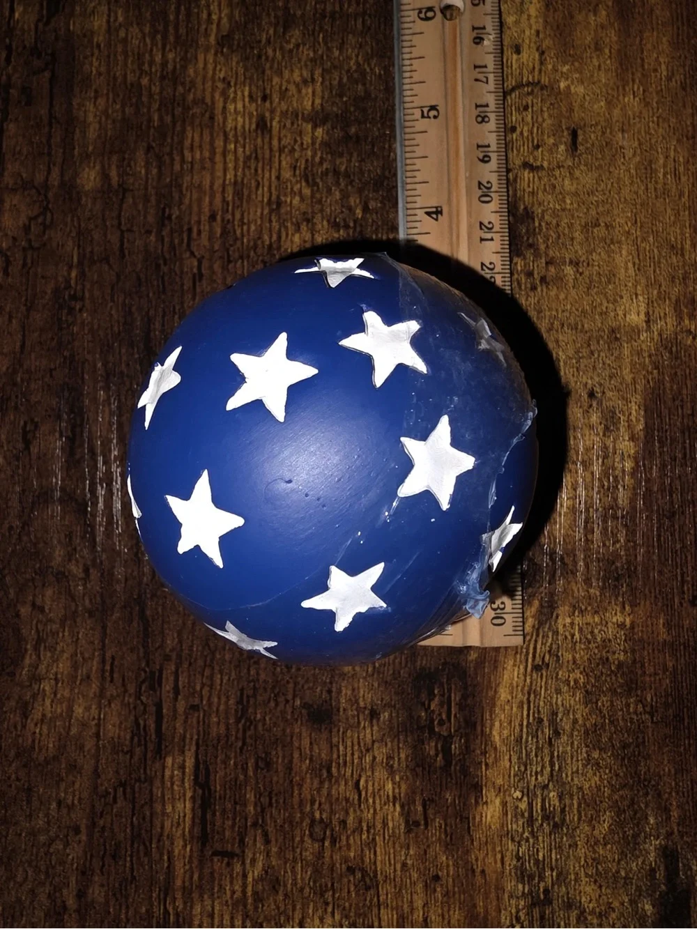 Ashland Red White Blue Striped and Star Decorative Spheres Set